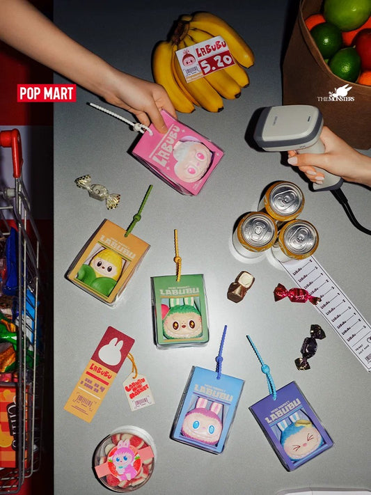 POPMART THE MONSTERS Tienda de conveniencia de sabores extraños colgante para pinza en caja sorpresa