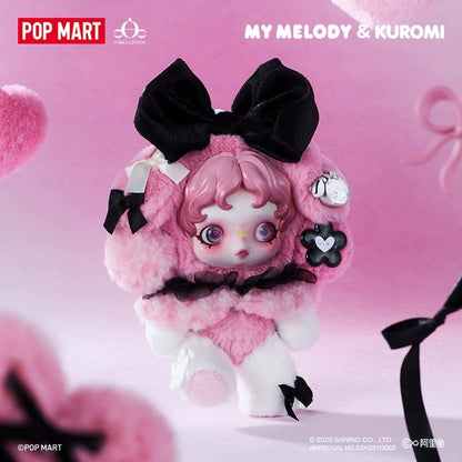 POPMART泡泡玛特SKULLPANDA × 美乐蒂 酷洛米毛绒公仔挂件