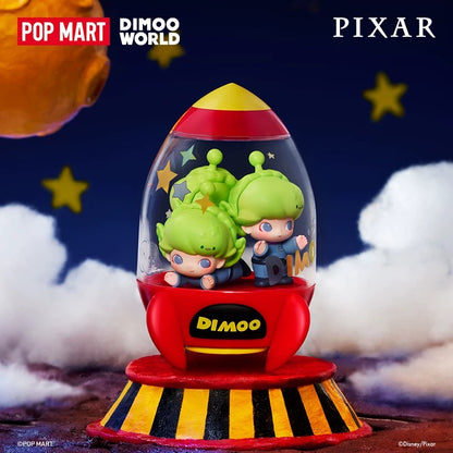 POPMART泡泡玛特 DIMOO WORLD × PIXAR siri kerjasama kotak misteri patung