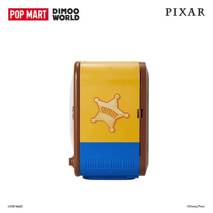 POPMART泡泡玛特DIMOO WORLD × PIXAR联名系列电视机发光展示盒