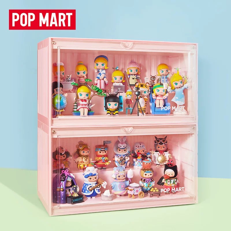 POPMART泡泡玛特 kotak pameran bercahaya patung Bekas Berwarna-warni