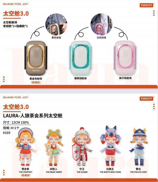 ToyCity แคปซูลอวกาศ-ซีรีส์ปาร์ตี้น้ำชาของ Laura มนุษย์หมาป่า