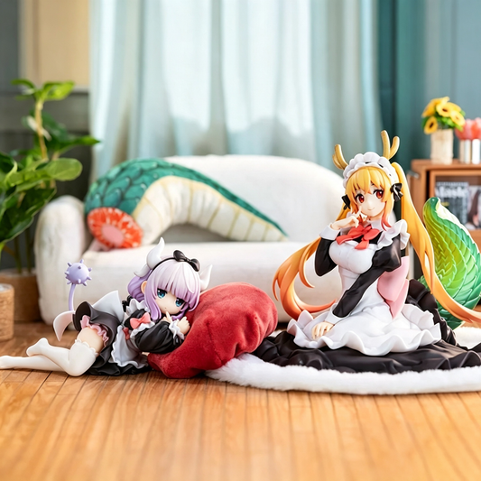 POPMART Resonans 泡泡玛特 My Roommate is a Cat Dragon siri Dragon Maid patung Tohru Kanna Kamui