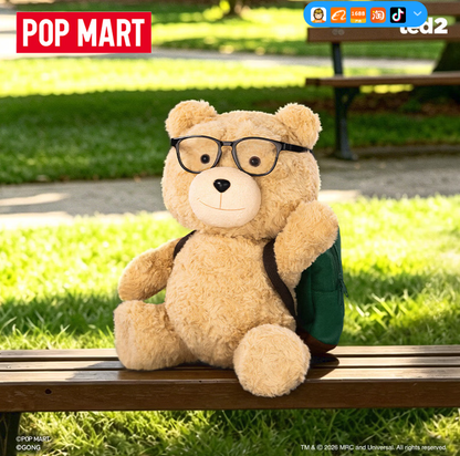 POPMART泡泡瑪特共鳴《TED2》泰迪熊可動毛絨玩偶 HOT NERD TED