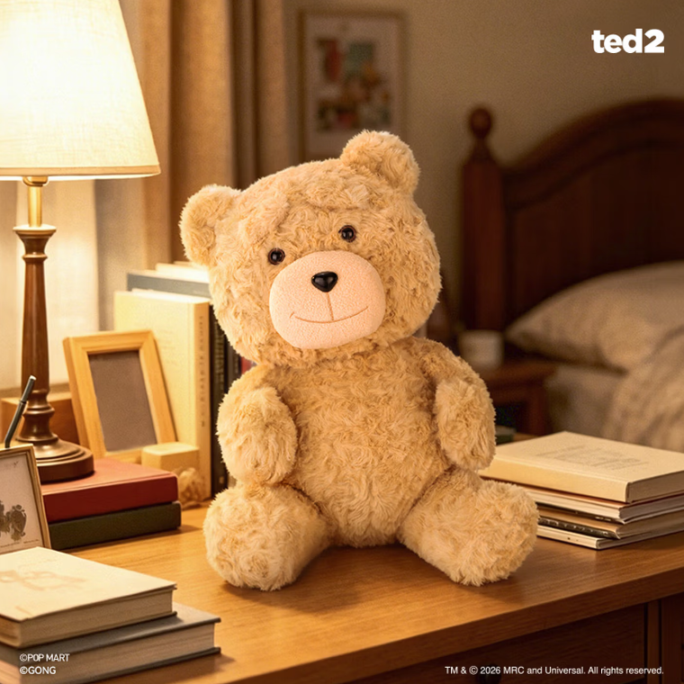 POPMART泡泡瑪特共鳴《TED2》泰迪熊可動毛絨玩偶 HOT NERD TED