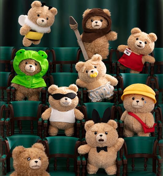 POPMART泡泡玛特共鳴《Ted2》泰迪熊 Baby Ted可動毛絨掛件盲盒