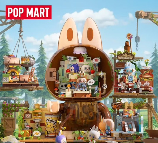 POPMART泡泡玛特THE MONSTERS森林秘密基地拼搭積木