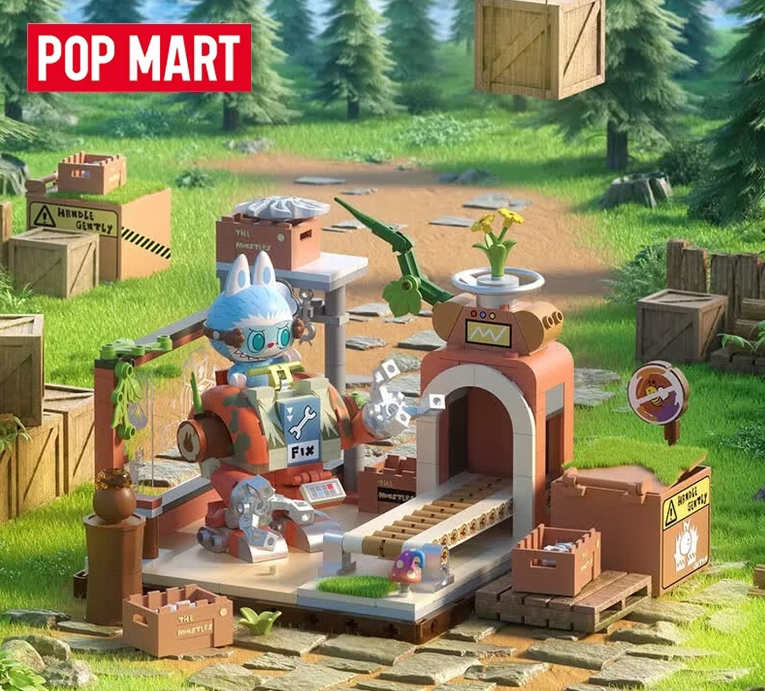 POPMART泡泡玛特THE MONSTERS森林秘密基地拼搭积木