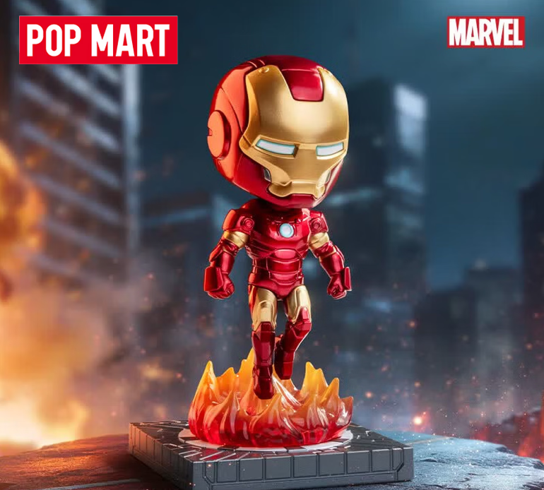 POPMART泡泡玛特漫威钢铁侠编年史系列手办盲盒摆件