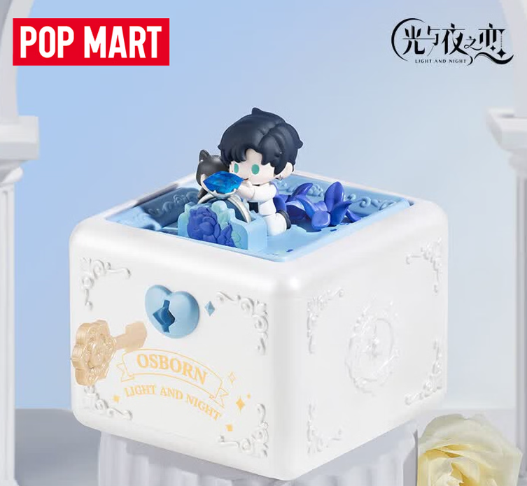 POPMART泡泡玛特 Amor entre la luz y la noche: Romance al revés · figura de escena de caja de anillos