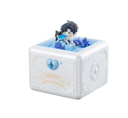 POPMART泡泡玛特 Amor entre la luz y la noche: Romance al revés · figura de escena de caja de anillos