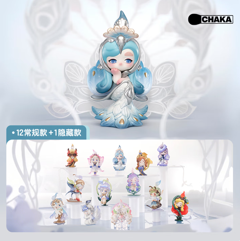 POPMART泡泡玛特CHAKA琉光曲系列手办盲盒摆件