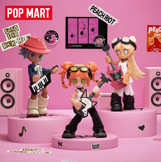 POPMART泡泡玛特Peach Riot 叛桃音乐随行系列积木挂件盲盒