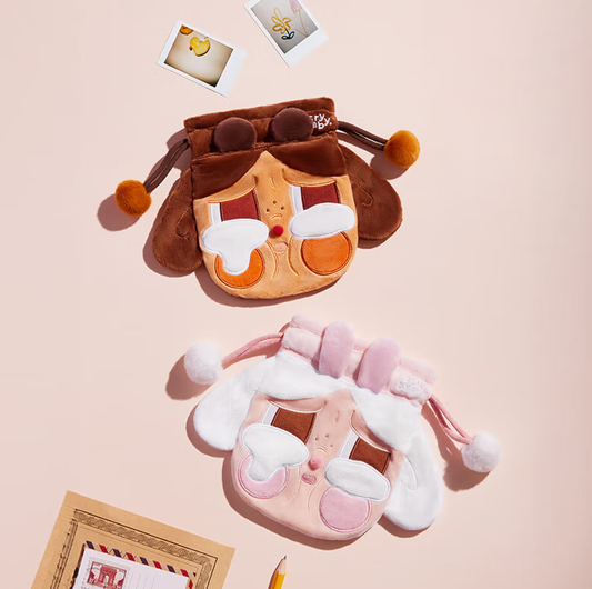 POPMART CRYBABY กระเป๋าเก็บของซีรีส์ Cry Factory หมีร้องไห้ กระต่ายร้องไห้